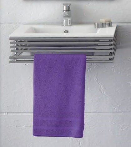 Умивалник от бял порцелан Polyrail 40 Inox 41х41см