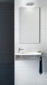 Мебели с бял порцеланов умивалник Polyrail 55 Inox