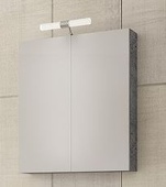 Огледален горен шкаф Luxus 70 Granite 60x12x68см