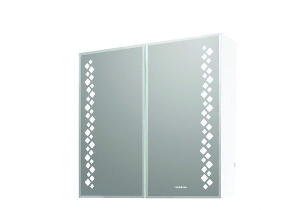 ПВЦ Огледален шкаф Куба 70x65x17см