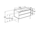 Долен шкаф за баня The Gap Unik Walnut 100 см (1)