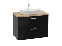 Мебели за баня Victoria Pro Glossy Black 80см