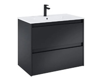 Шкаф за баня Unik Alpine Black Matt 80см
