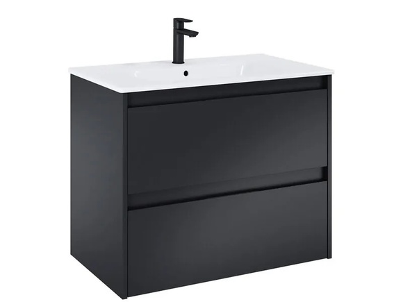 Шкаф за баня Unik Alpine Black Matt 80см