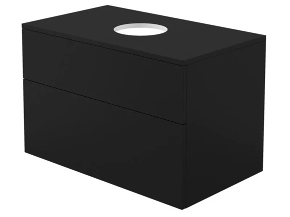 Конзолен  шкаф за баня Prizma Nero 80см