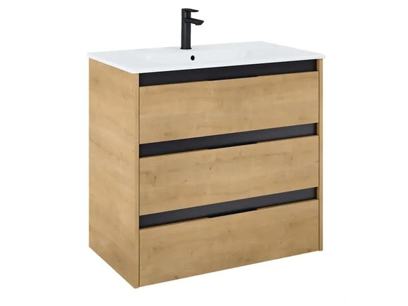 Комзолен шкаф за баня Unik Light Oak 80см