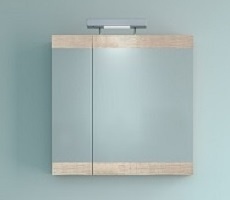 Огледален горен шкаф за баня Magnolia 60 Beige 60х12х55см